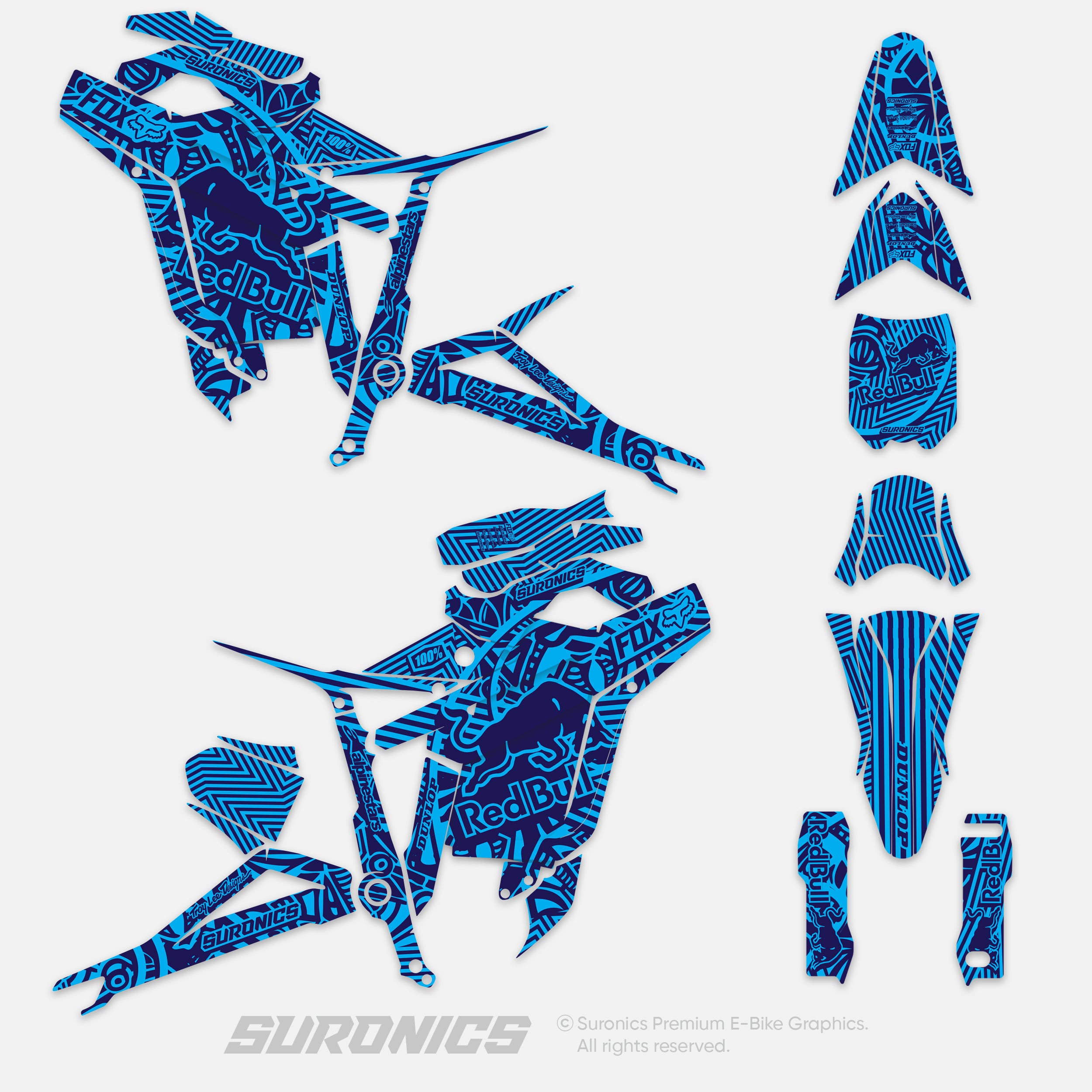 RACE ART NAVY CYAN Talaria Sting MX5 PRO Graphics kit