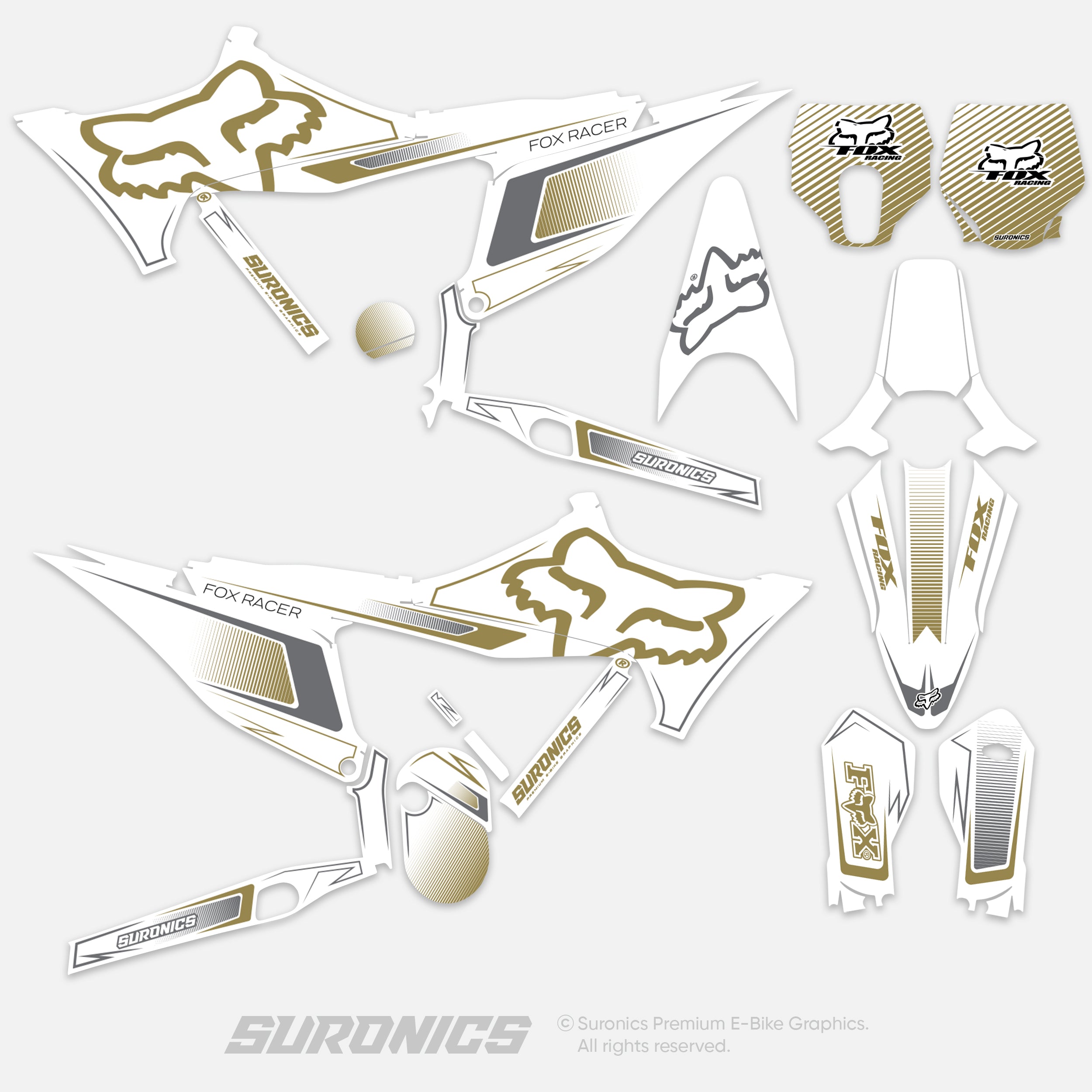 FOX RACER WHITE SANDER Stark Varg Graphics kit