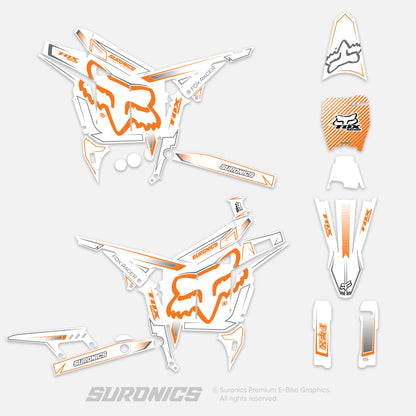 FOX RACER WHITE ORANGE Talaria Komodo Graphics kit