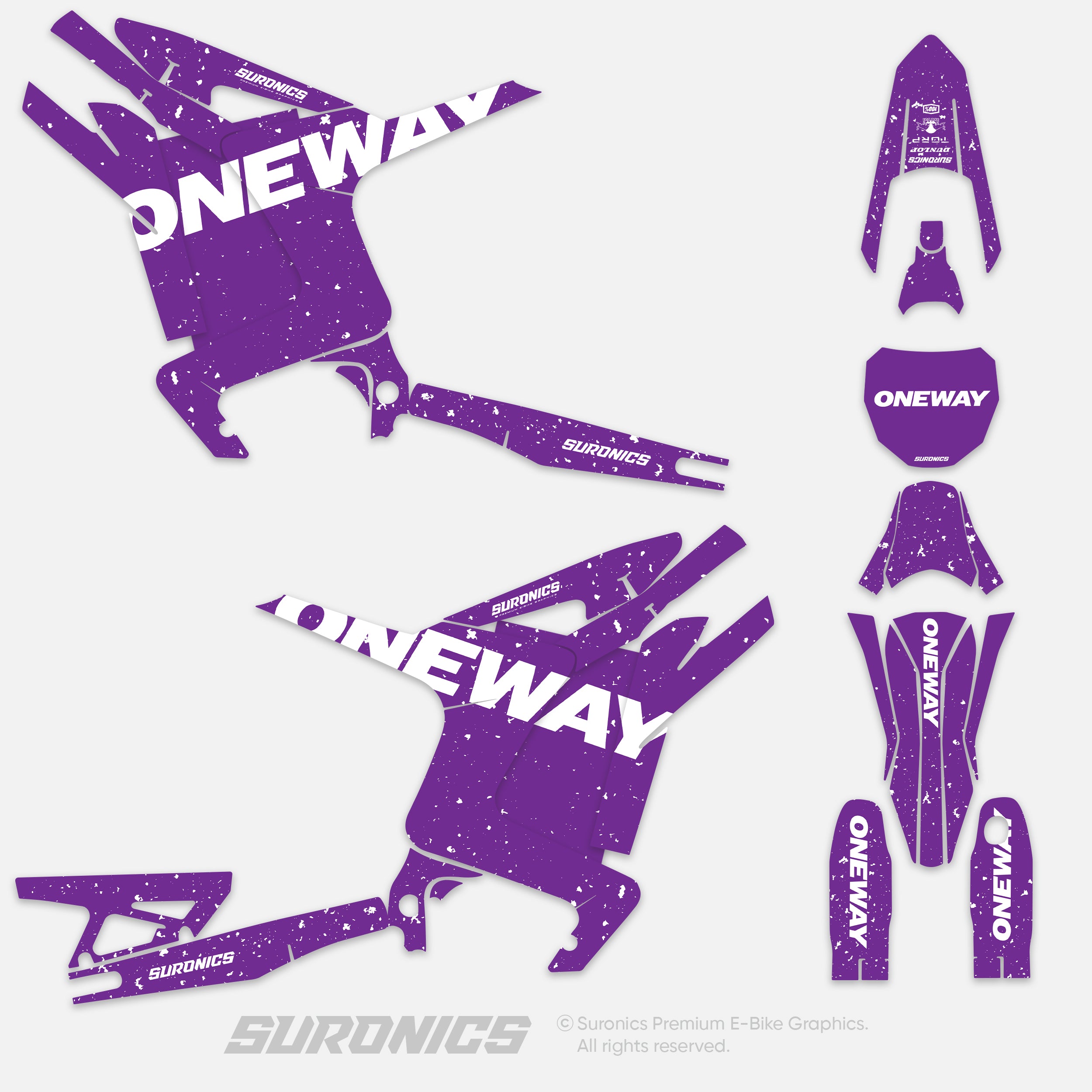 ONEWAY PURPLE WHITE Arctic Leopard XE Graphics kit