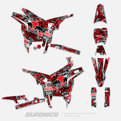 STICKY BLACK RED Talaria Komodo Graphics kit