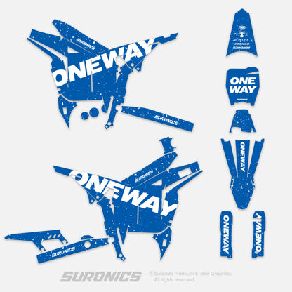 ONEWAY BLUE WHITE Talaria Komodo Graphics kit