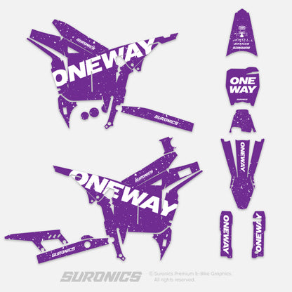 ONEWAY PURPLE WHITE Talaria Komodo Graphics kit