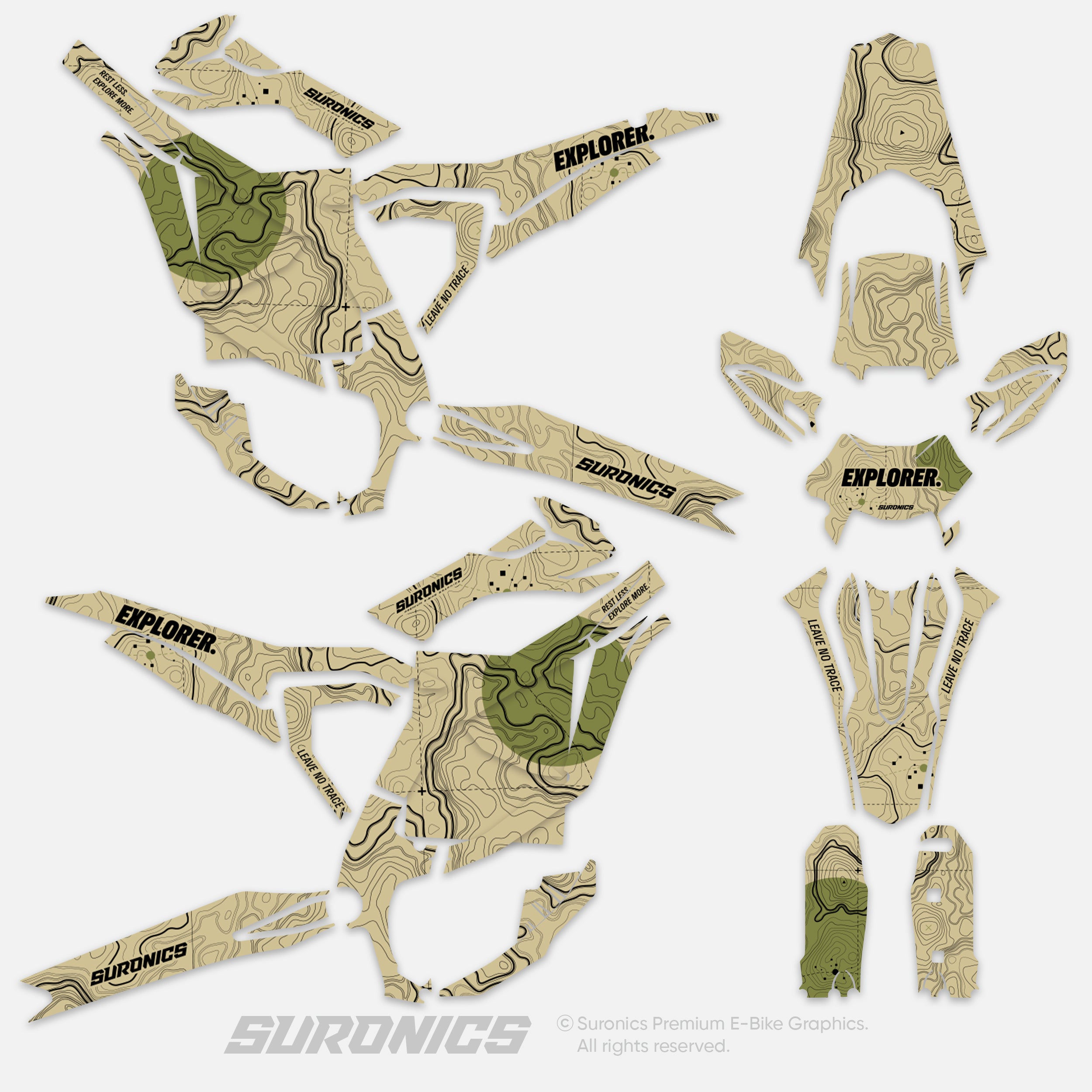 EXPLORER SAND OLIVE Surron Ultra Bee Graphics kit