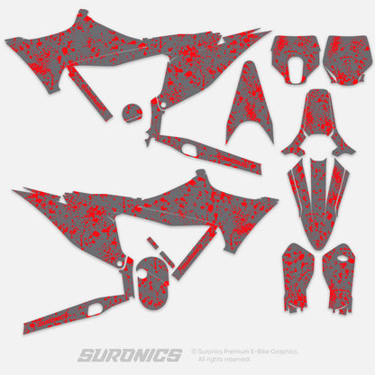 SPLATTER GREY RED Stark Varg Graphics kit