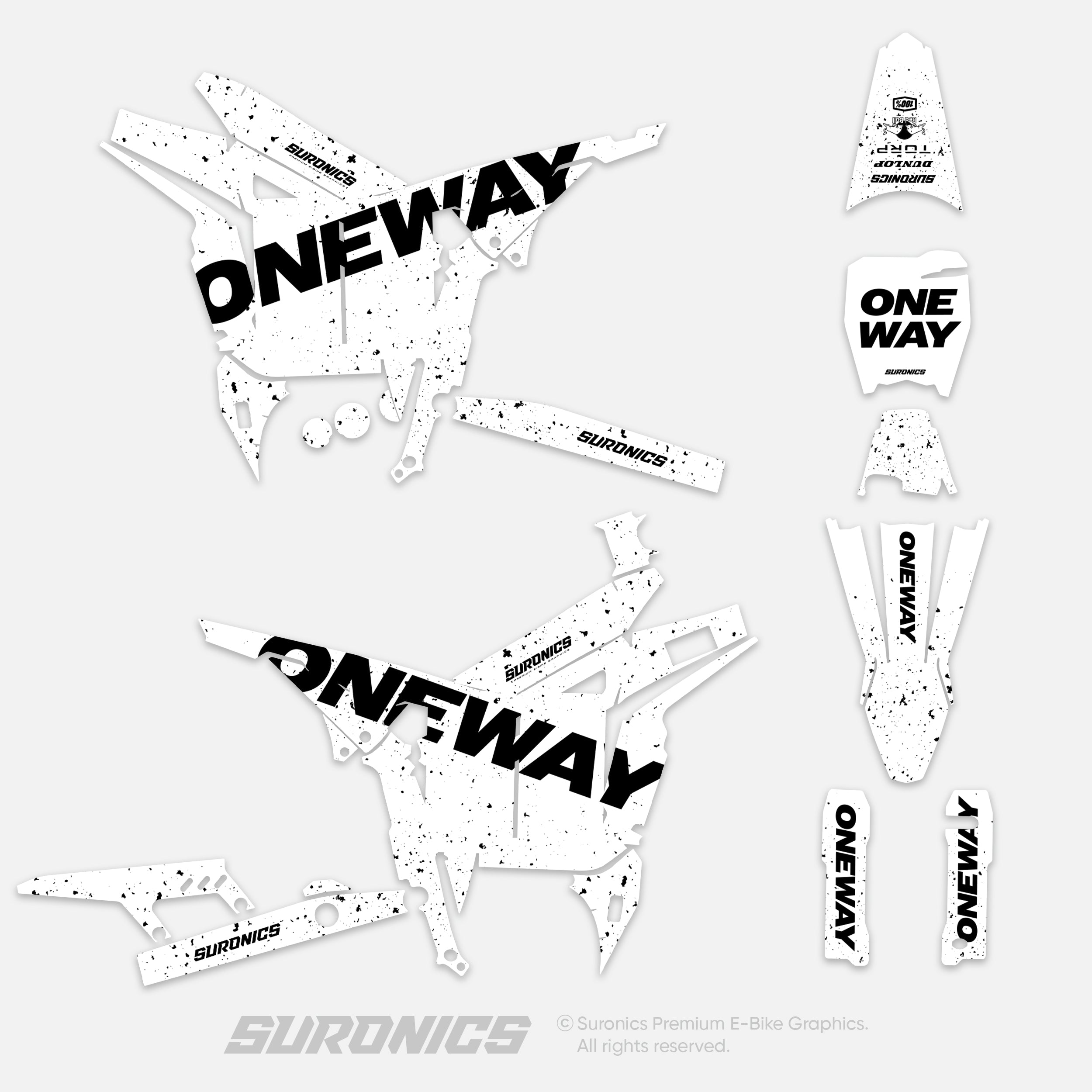 ONEWAY WHITE BLACK Talaria Komodo Graphics kit