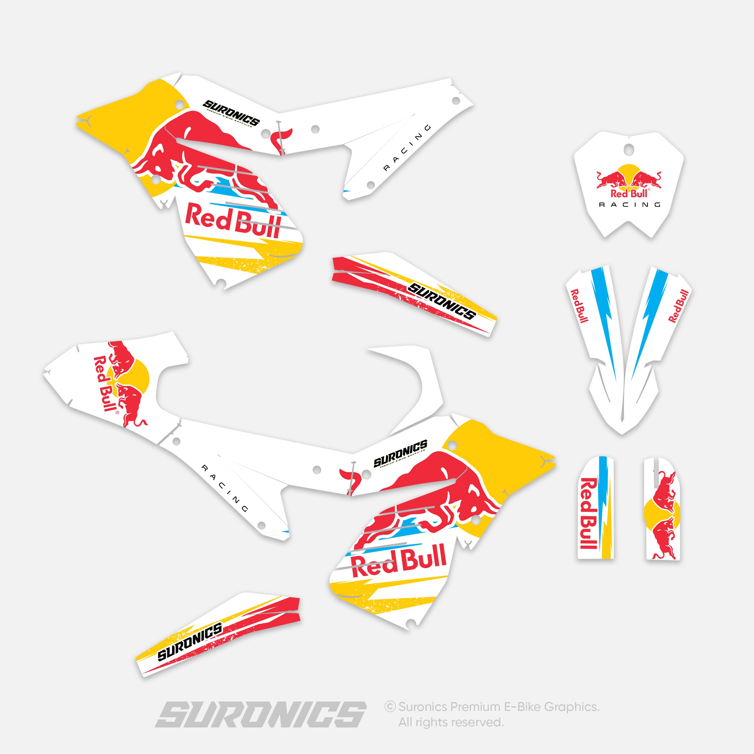 ORIGINAL BULL WHITE ETM RTR Graphics kit