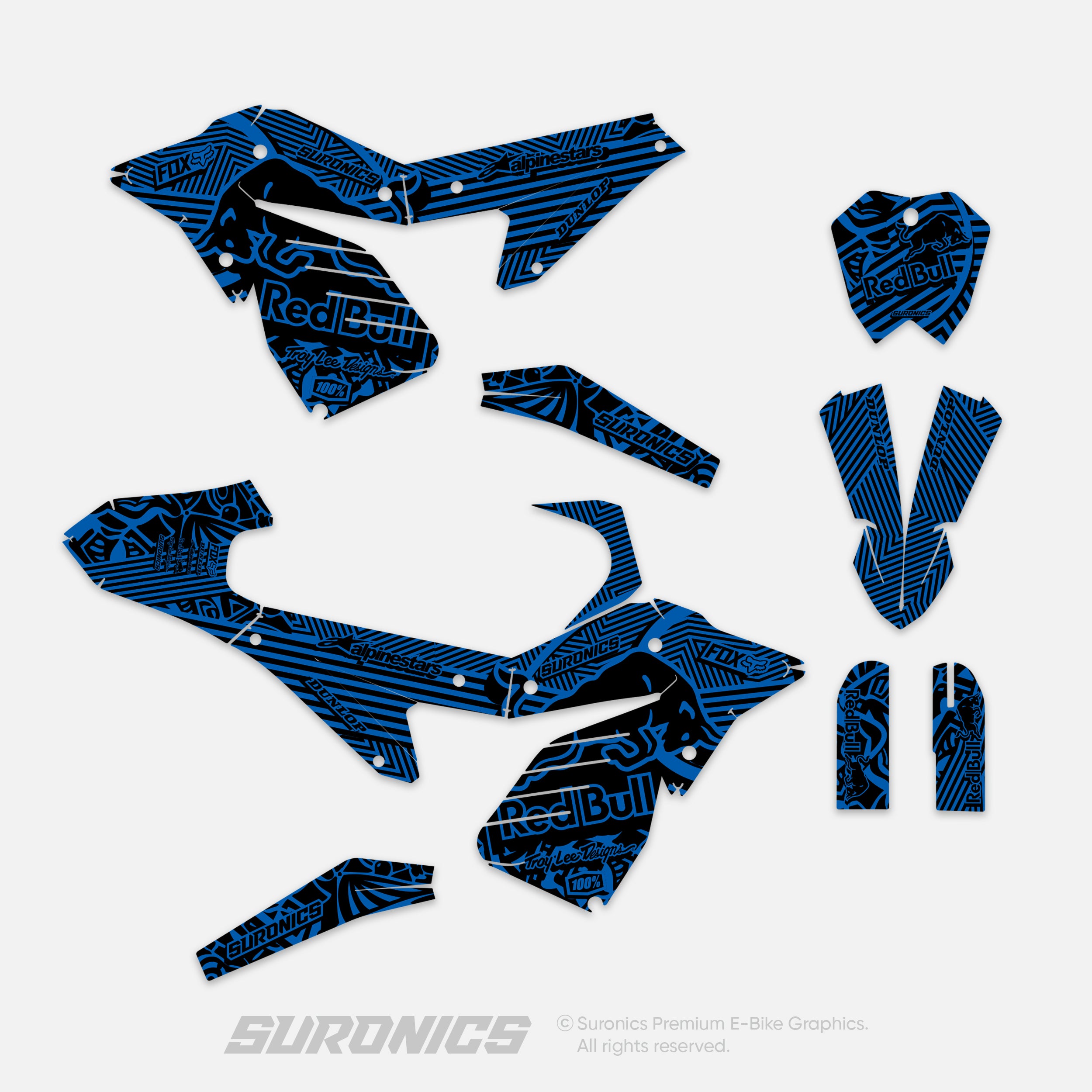 RACE ART BLACK BLUE ETM RTR Graphics kit
