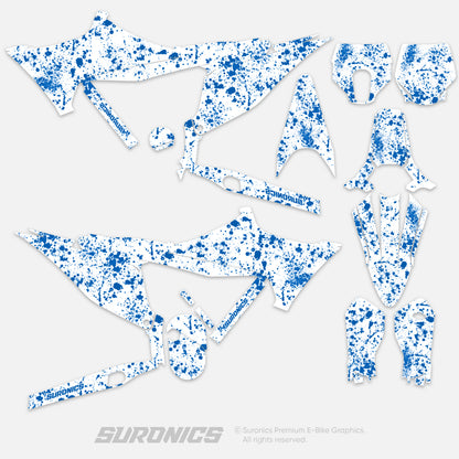 SPLATTER WHITE BLUE Stark Varg Graphics kit