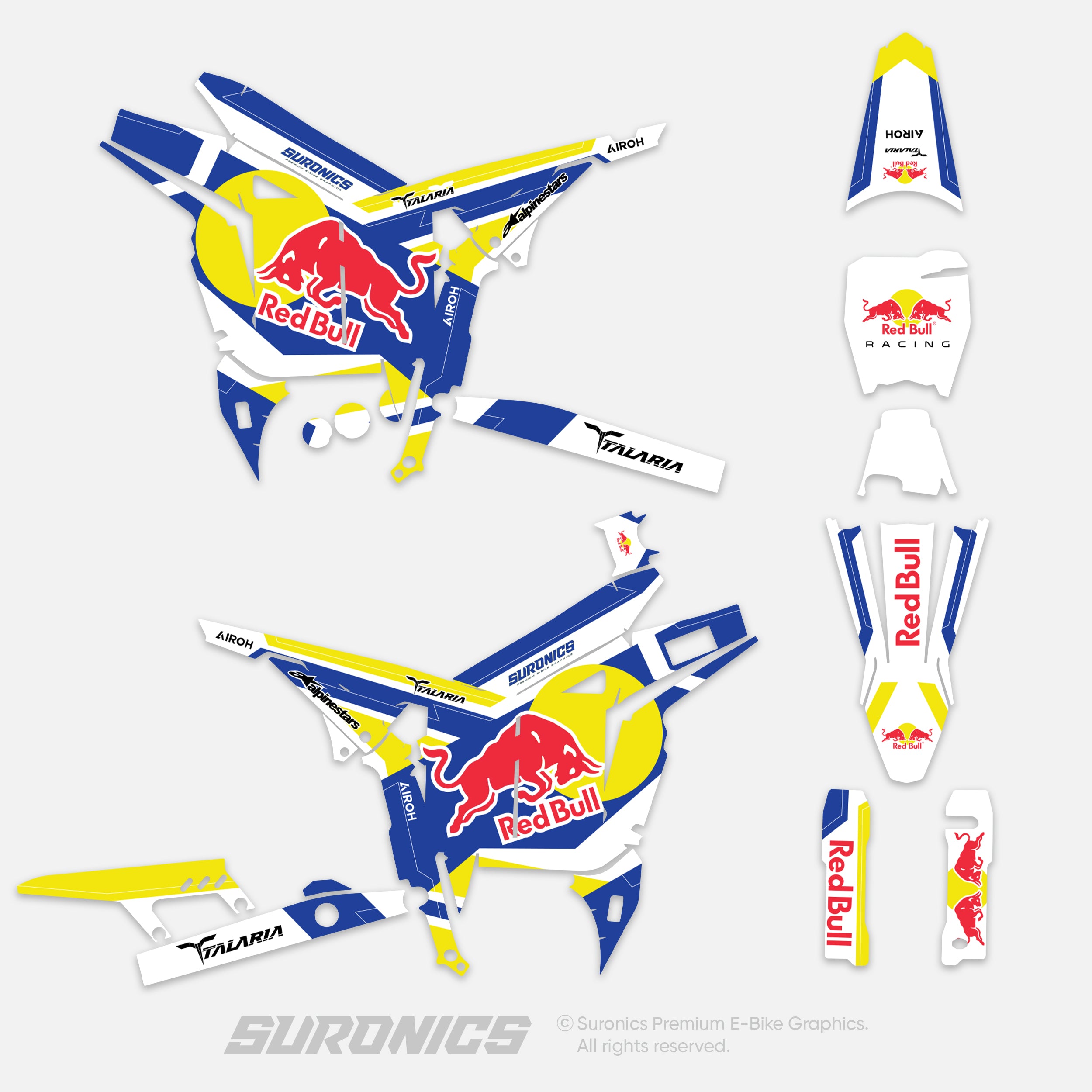 CUSTOM: TIM YELLOW BLUE Talaria Komodo Graphics kit