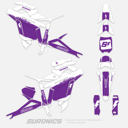 HALF WHITE PURPLE Talaria Sting MX5 PRO Graphics kit