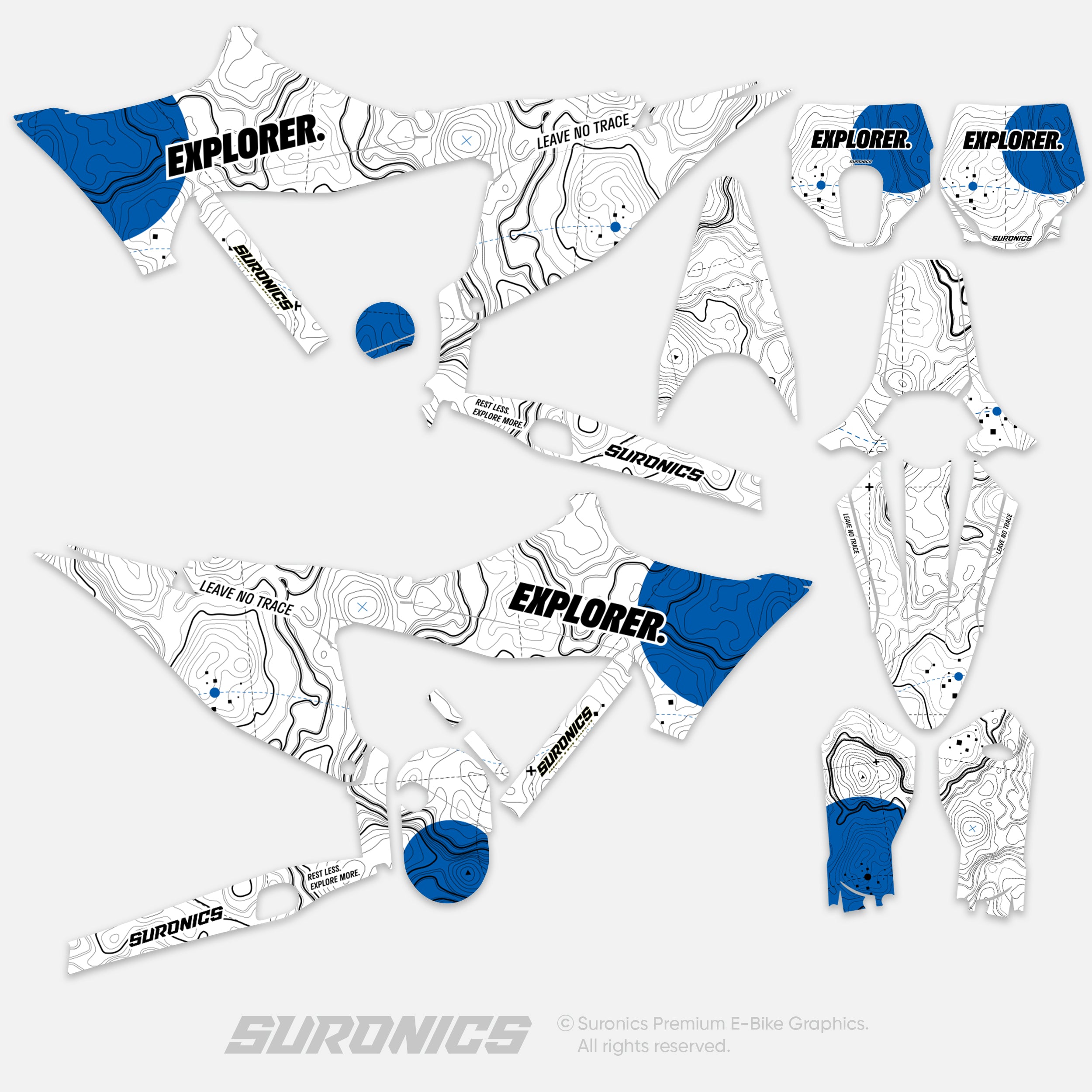 EXPLORER WHITE BLUE Stark Varg Graphics kit