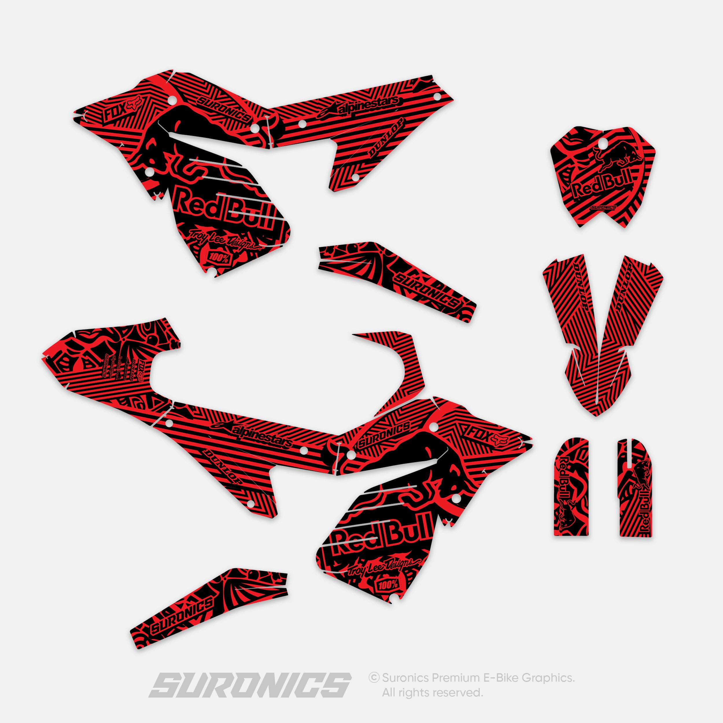 RACE ART BLACK RED ETM RTR Graphics kit