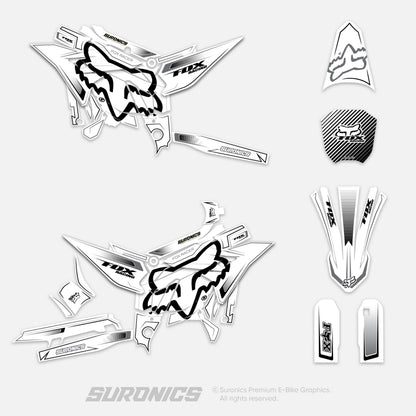 FOX RACER WHITE BLACK Altis Sigma Graphics kit