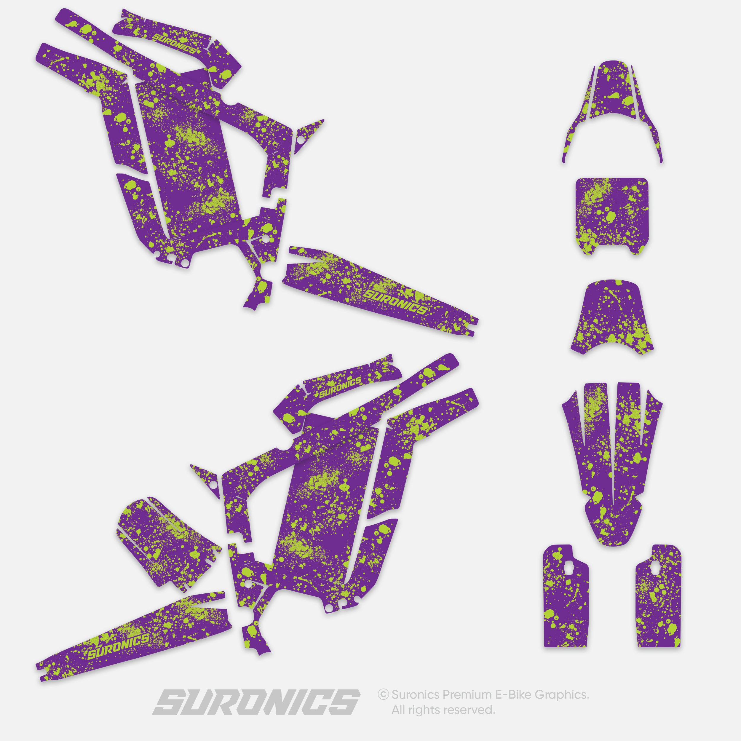 SPLATTER PURPLE GREEN Rerode R1 Graphics kit