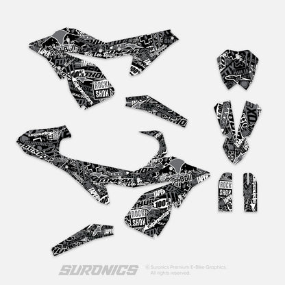 STICKY BLACK GREY ETM RTR Graphics kit