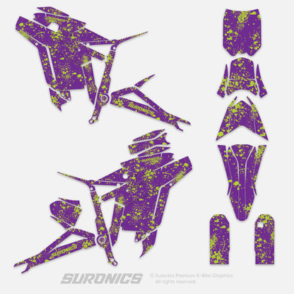 SPLATTER PURPLE GREEN Talaria Sting MX3 MX4 Graphics kit