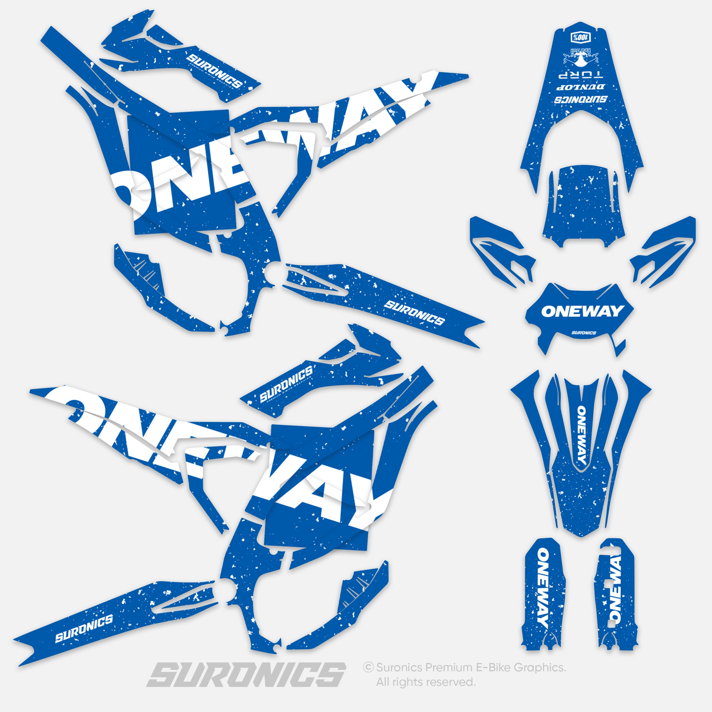 ONEWAY BLUE WHITE Surron Ultra Bee Graphics kit