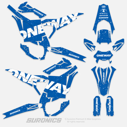 ONEWAY BLUE WHITE Surron Ultra Bee Graphics kit