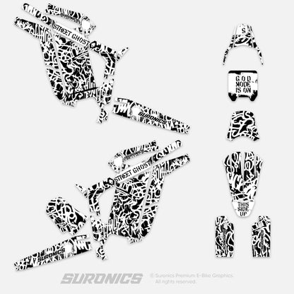 STREET GHOST BLACK WHITE Rerode R1 Graphics kit