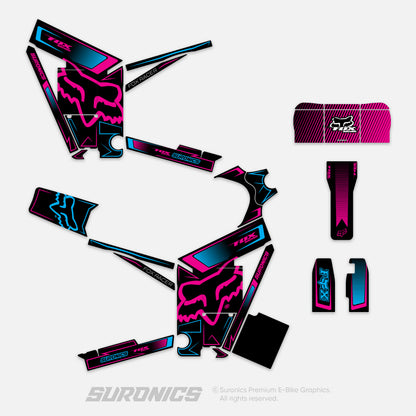 FOX RACER BLACK MAGENTA Tuttio Soleil 01 Graphics kit