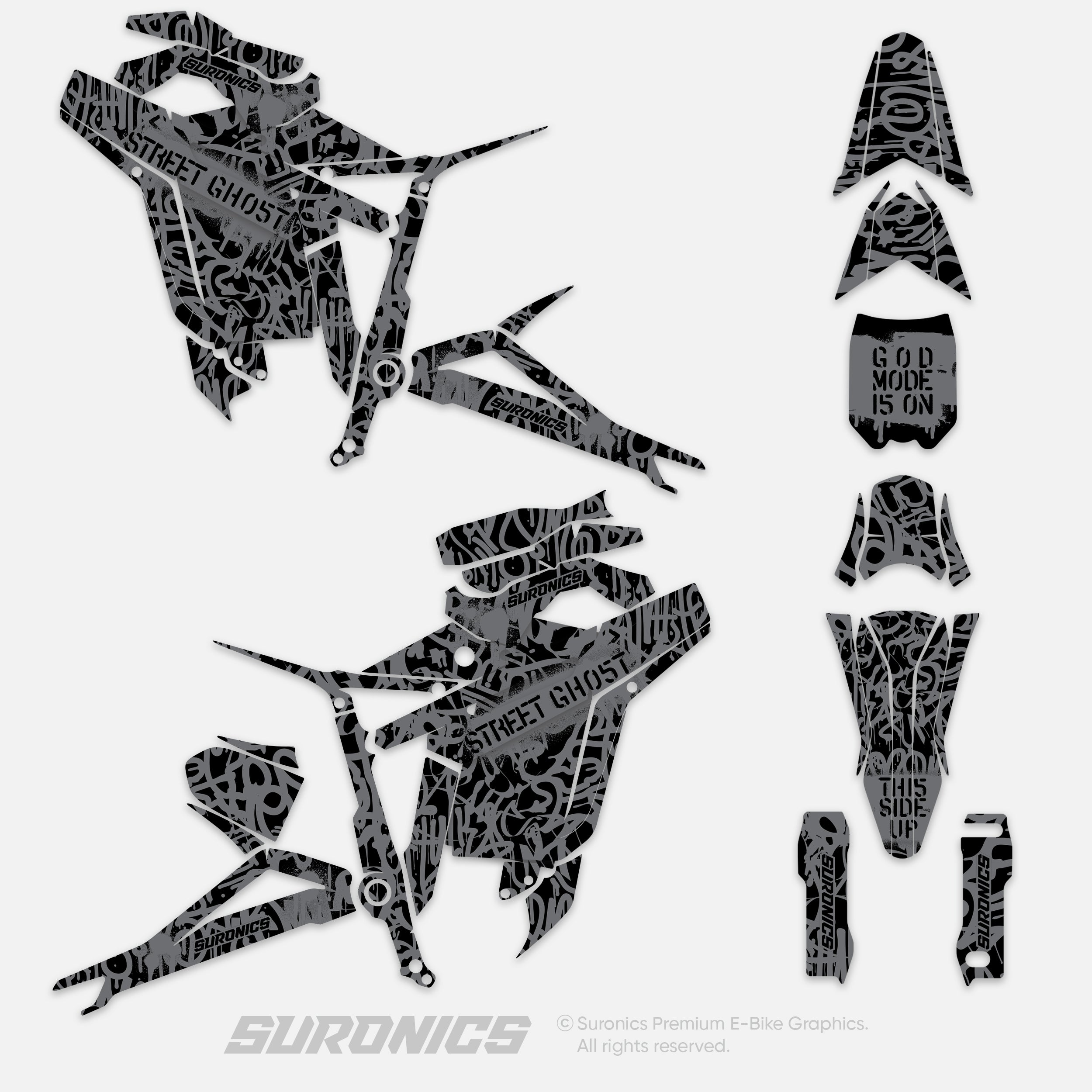 STREET GHOST BLACK GREY Talaria Sting MX5 PRO Graphics kit