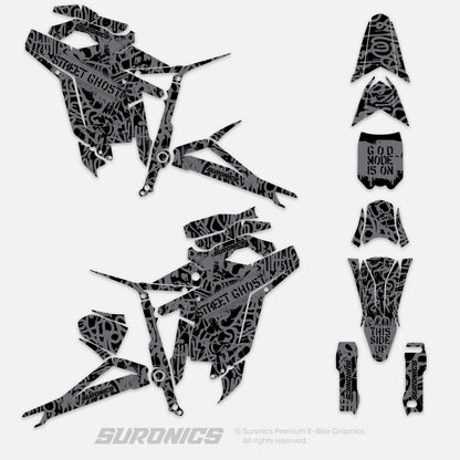 STREET GHOST BLACK GREY Talaria Sting MX5 PRO Graphics kit