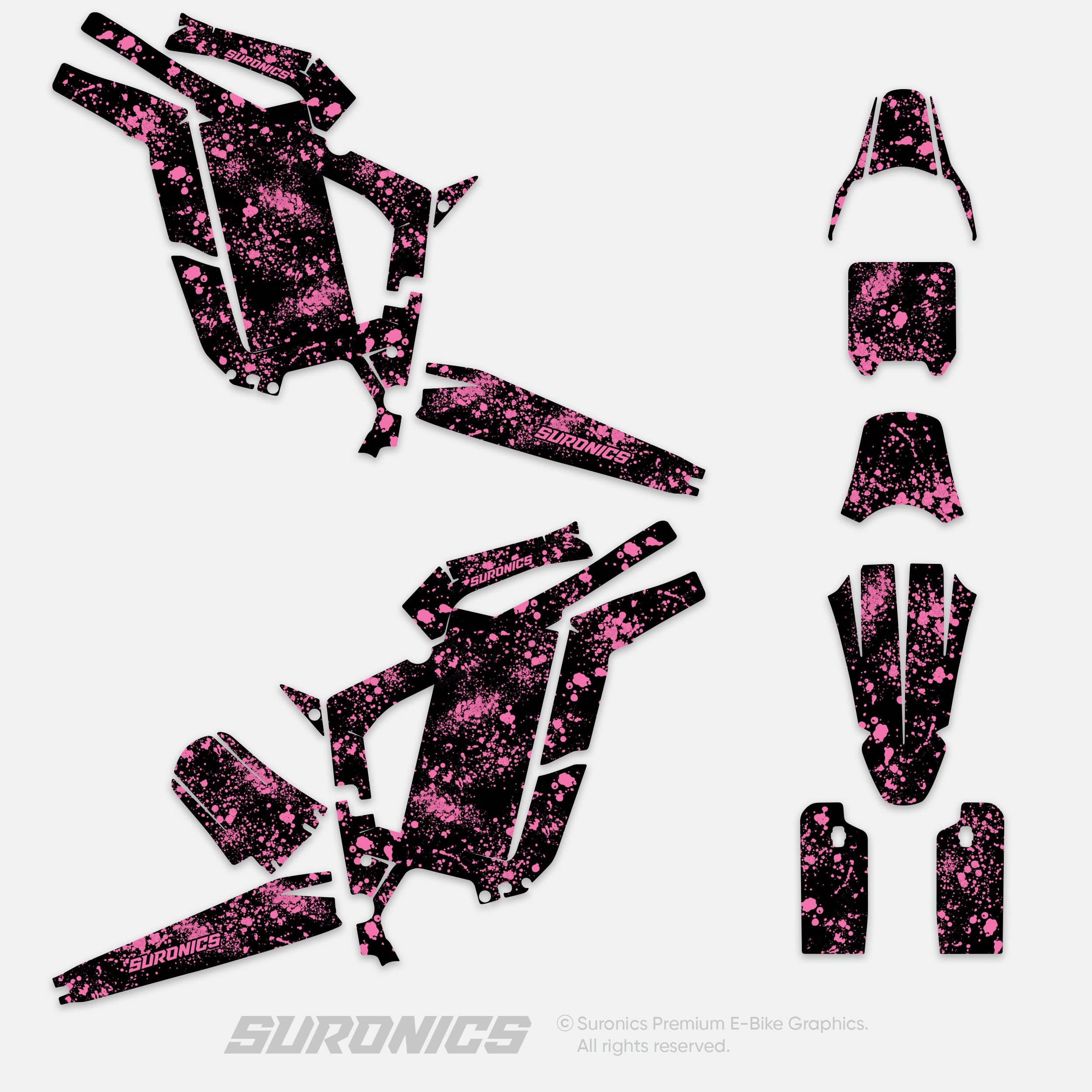 SPLATTER BLACK PINK Rerode R1 Graphics kit