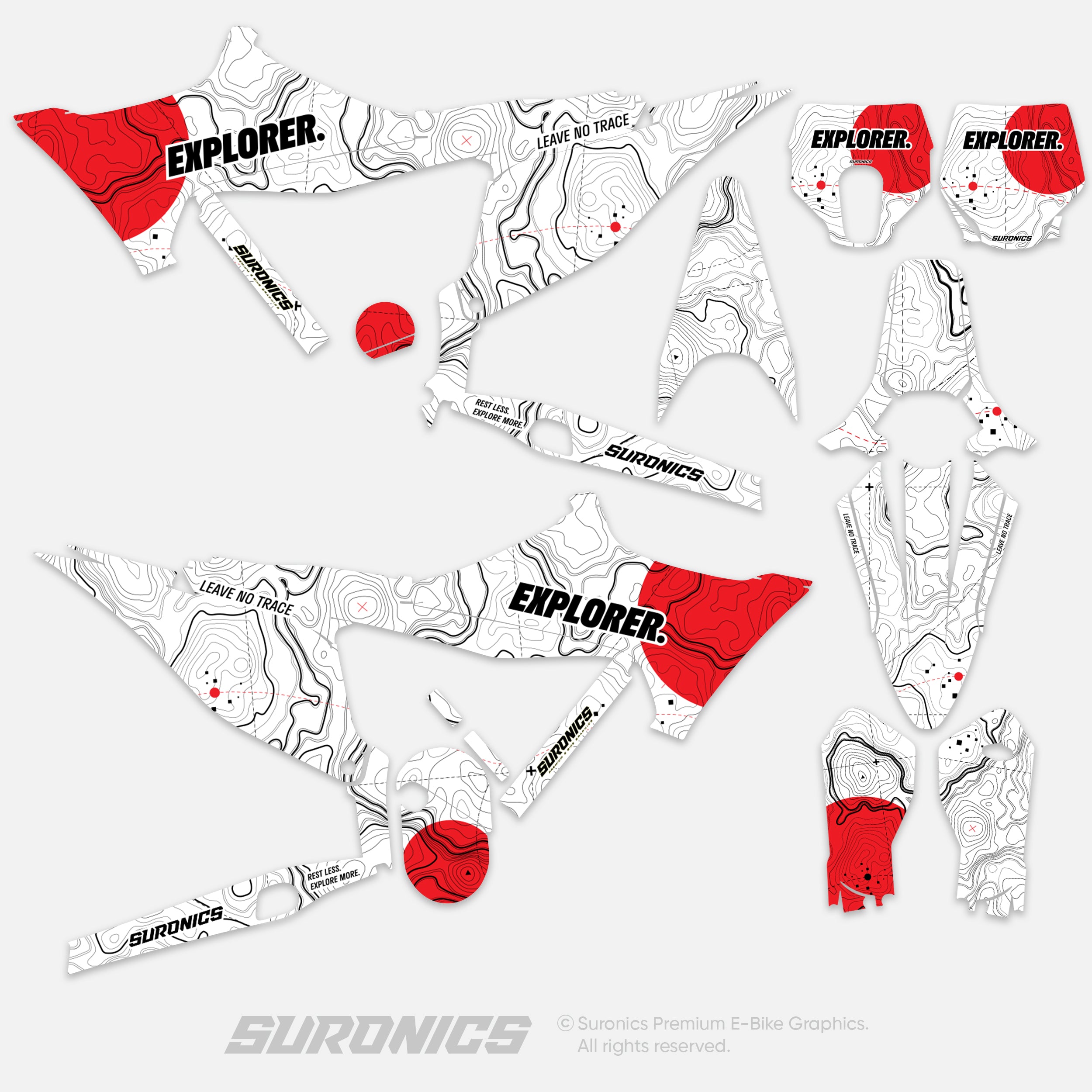 EXPLORER WHITE RED Stark Varg Graphics kit