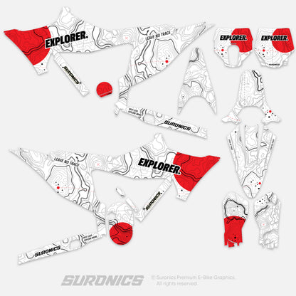 EXPLORER WHITE RED Stark Varg Graphics kit