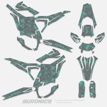 SPLATTER GREY MINT Surron Ultra Bee Graphics kit