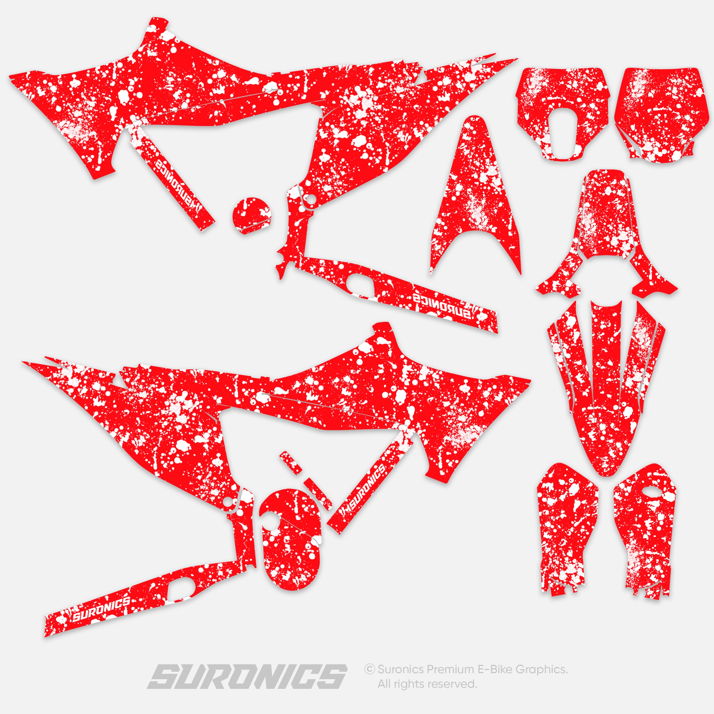 SPLATTER RED WHITE Stark Varg Graphics kit