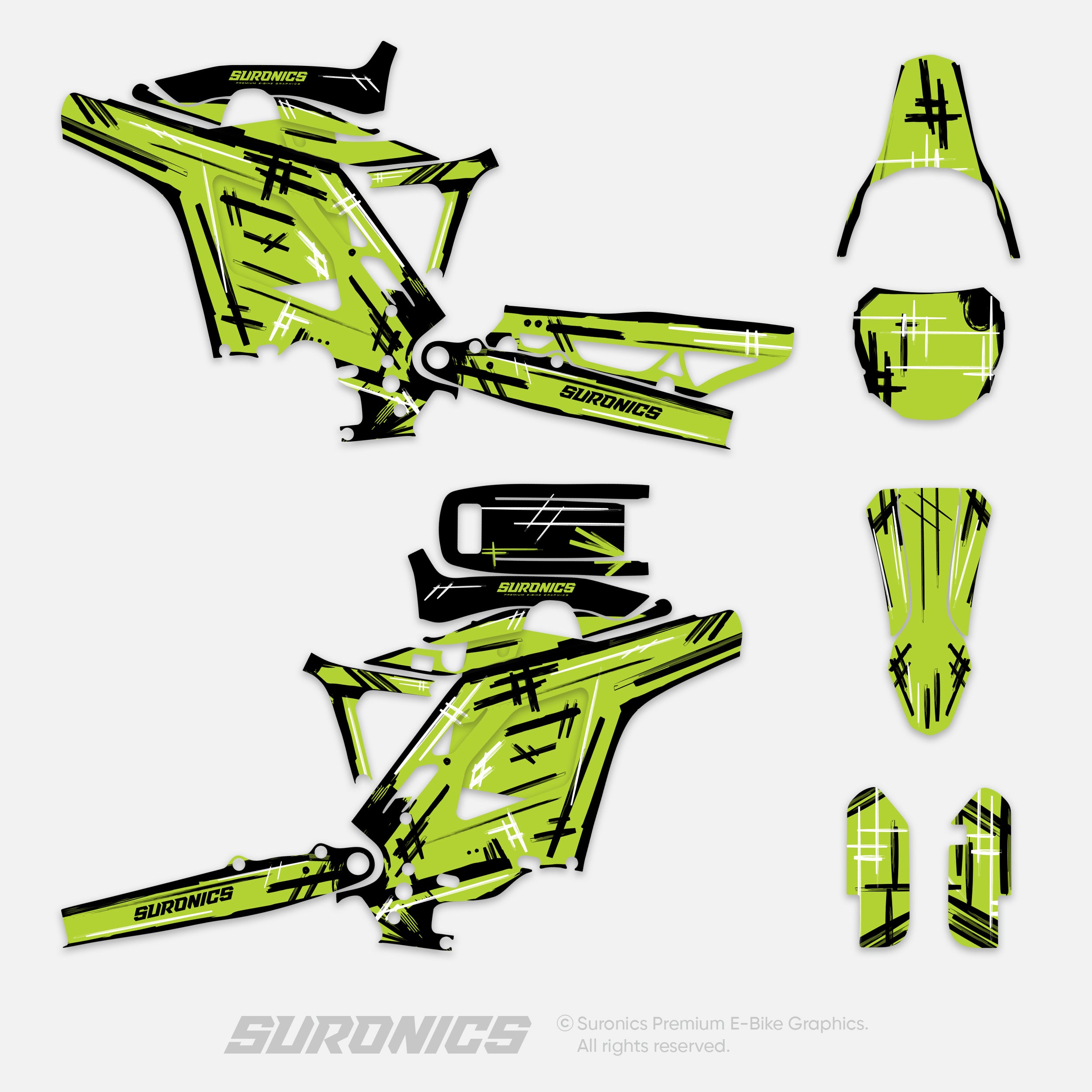 MARKER GREEN Eride Pro Mini R Graphics kit