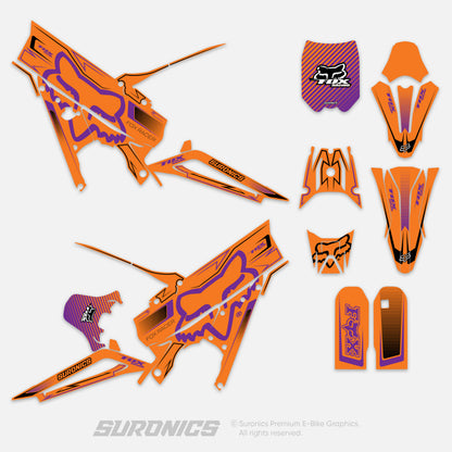 FOX RACER ORANGE PURPLE Talaria XXX Graphics kit