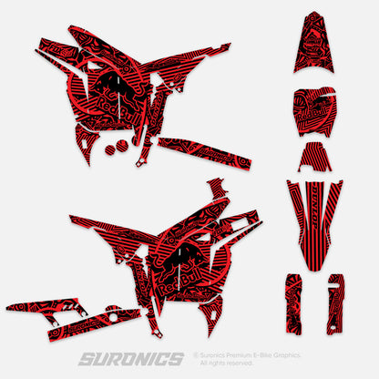 RACE ART BLACK RED Talaria Komodo Graphics kit
