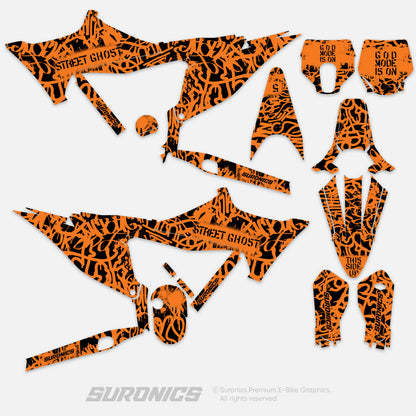 STREET GHOST BLACK ORANGE Stark Varg Graphics kit