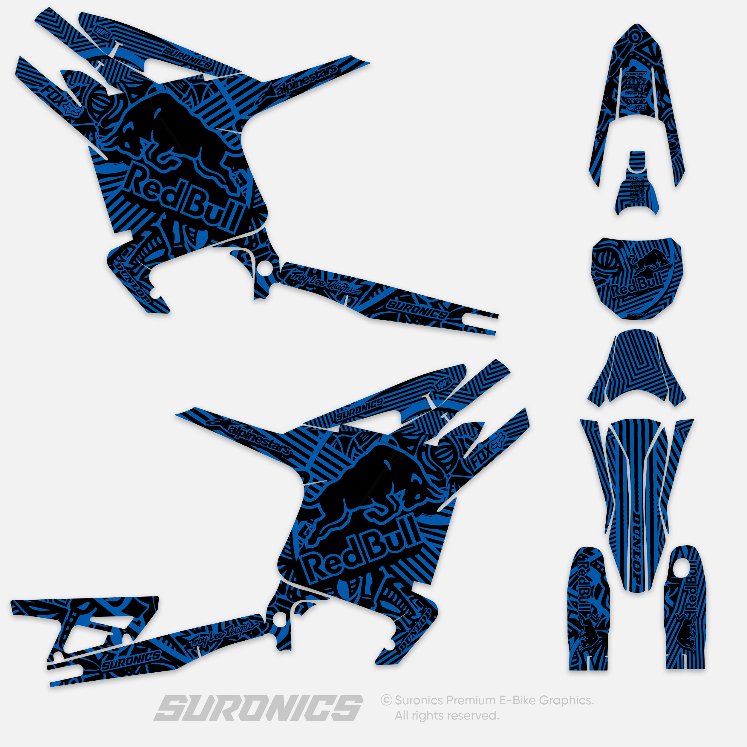 RACE ART BLACK BLUE Arctic Leopard XE Graphics kit