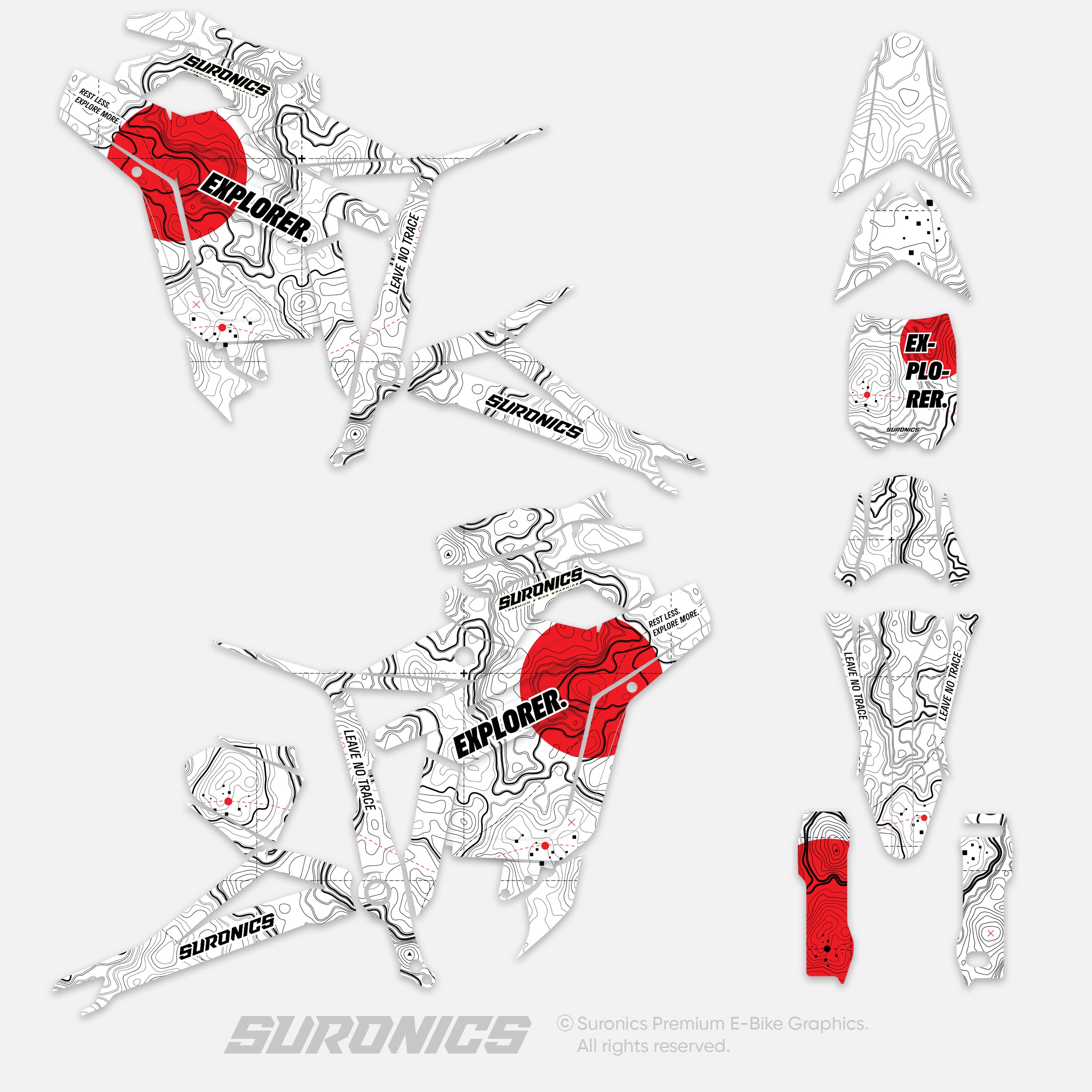 EXPLORER WHITE RED Talaria Sting MX5 PRO Graphics kit