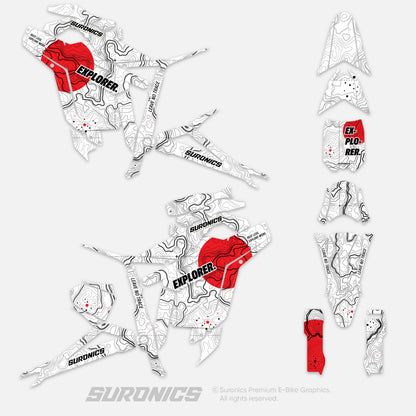 EXPLORER WHITE RED Talaria Sting MX5 PRO Graphics kit