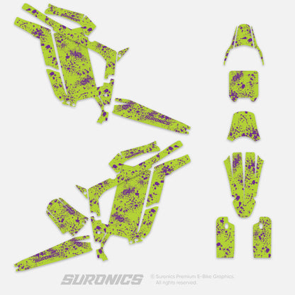 SPLATTER GREEN PURPLE Rerode R1 Graphics kit