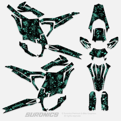 SPLATTER BLACK MINT Surron Ultra Bee Graphics kit