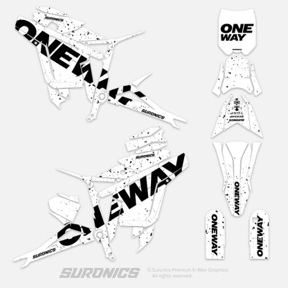 ONEWAY WHITE BLACK Talaria Sting MX3 MX4 Graphics kit