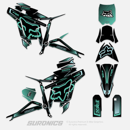 FOX RACER BLACK MINT Talaria Sting MX3 MX4 Graphics kit