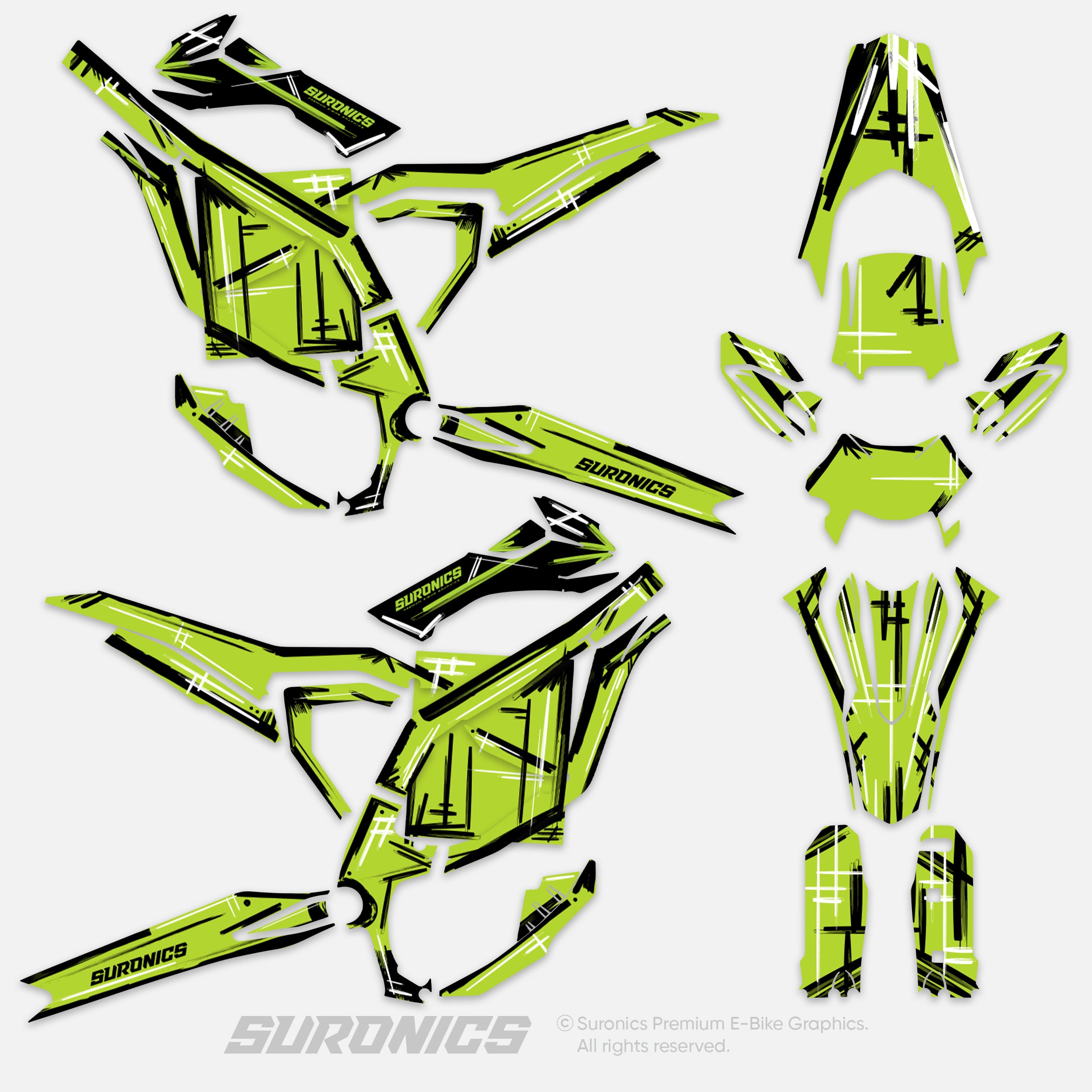 MARKER GREEN Surron Ultra Bee Graphics kit