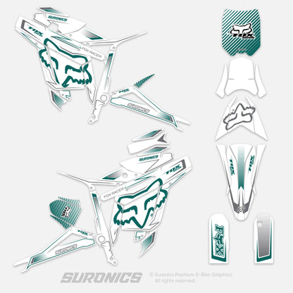 FOX RACER WHITE AGENTUR Talaria Sting MX3 MX4 Graphics kit