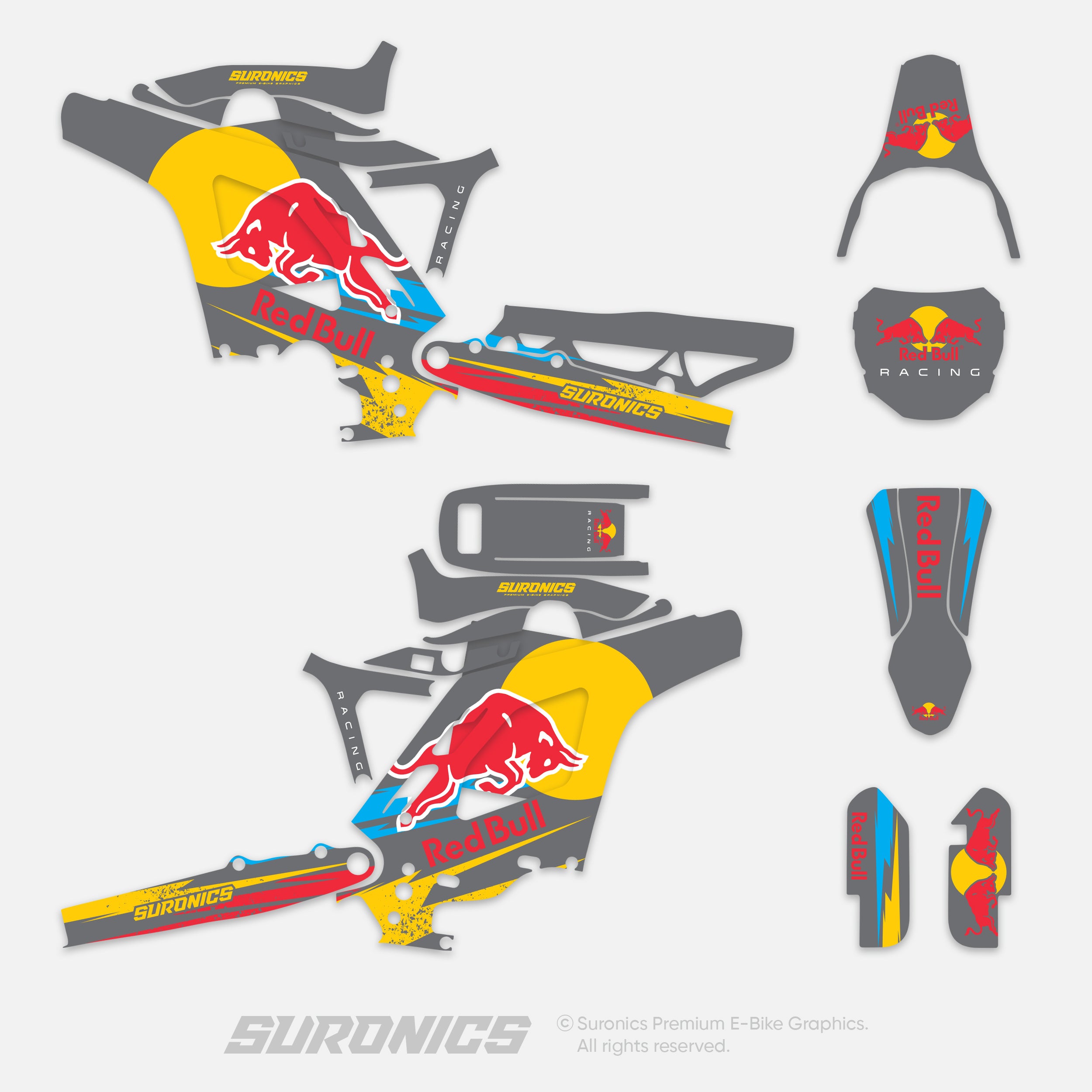 ORIGINAL BULL GREY Eride Pro Mini R Graphics kit