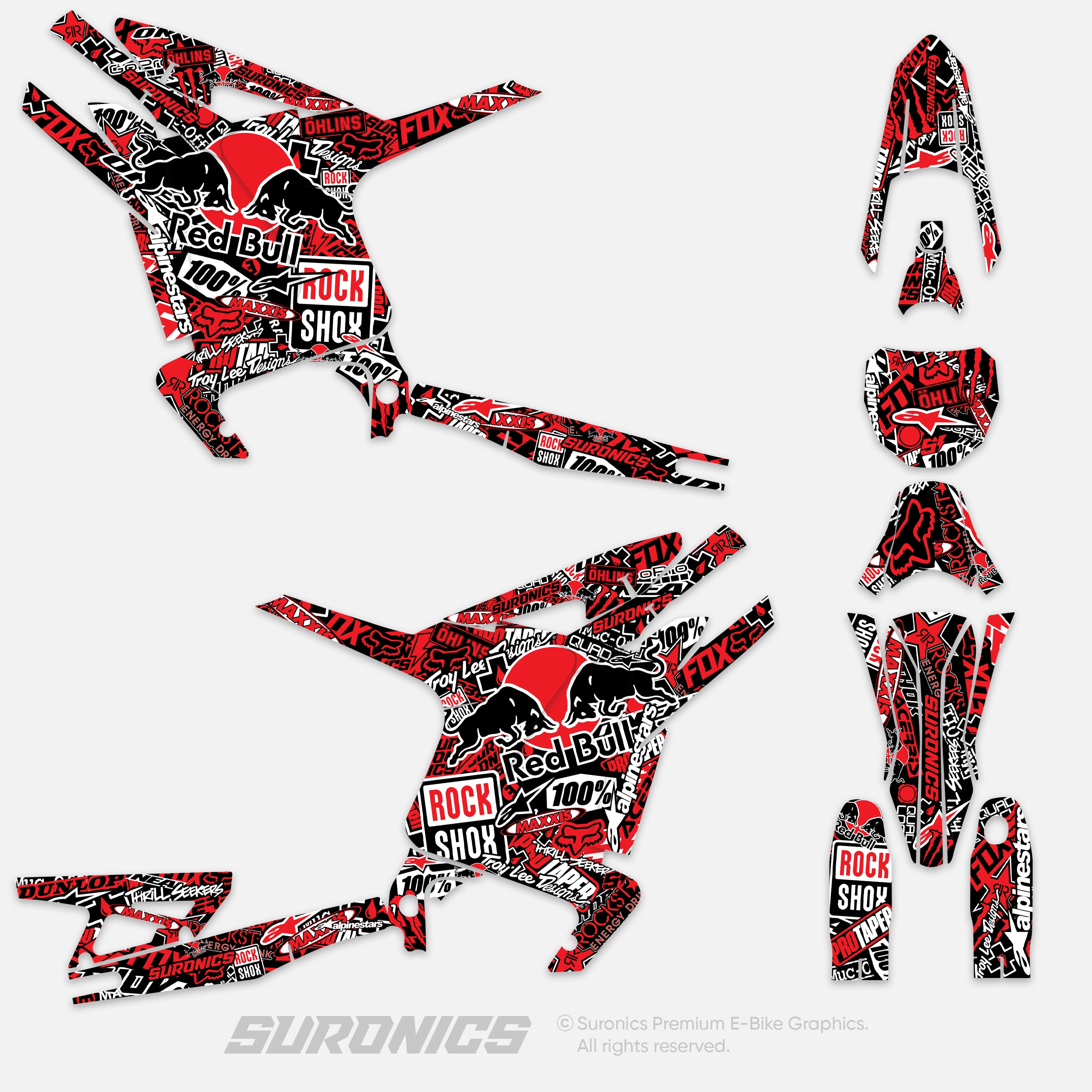 STICKY BLACK RED Arctic Leopard XE Graphics kit