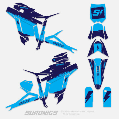 HALF NAVY CYAN Talaria Sting MX3 MX4 Graphics kit