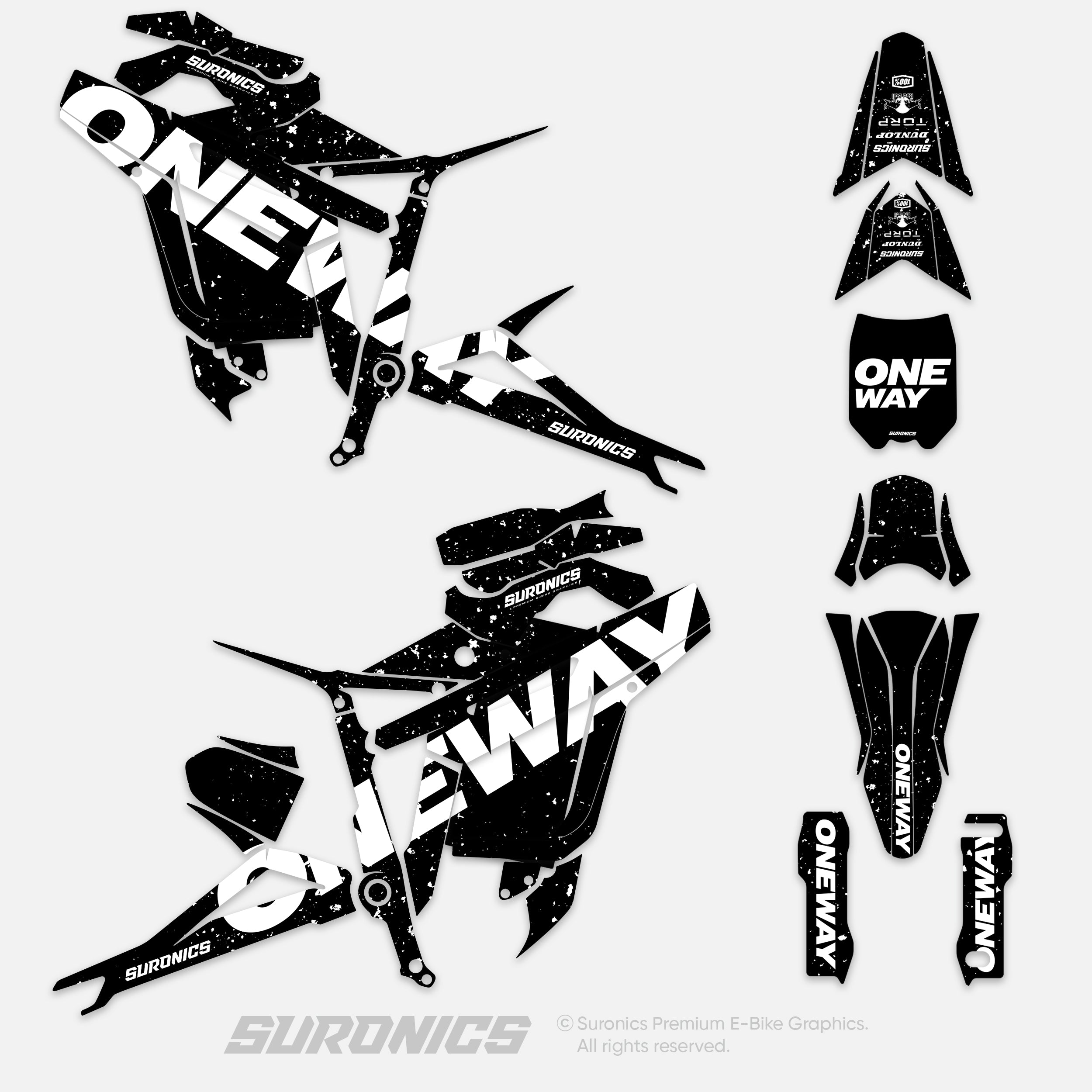 ONEWAY BLACK WHITE Talaria Sting MX5 PRO Graphics kit