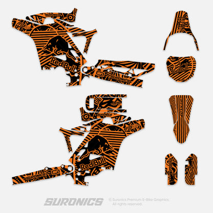 RACE ART BLACK ORANGE Eride Pro Mini R Graphics kit